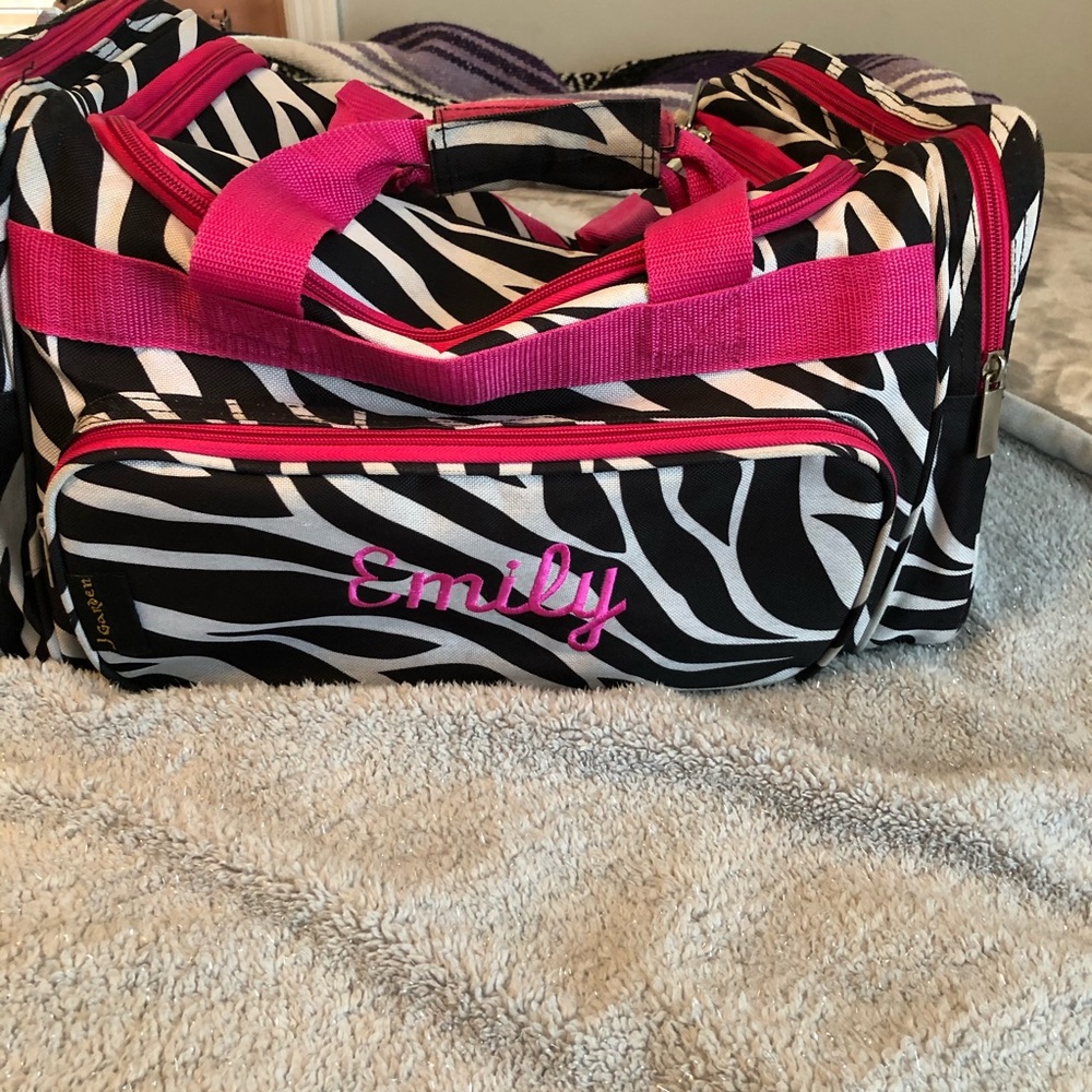 Zebra duffel bag